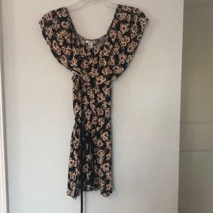 Off the shoulder sunflower dress